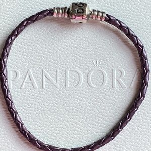 Purple Pandora leather bracelet